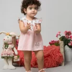 لباس تیکه ای مدل گل رز نی نی سان