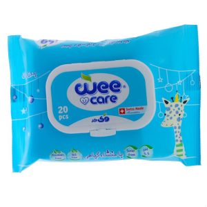 دستمال مرطوب پاکتی 20 عددی روغن پنبه دانه وی کر