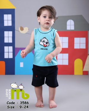 رکابی شورت پسرانه مهتا مدل 3586