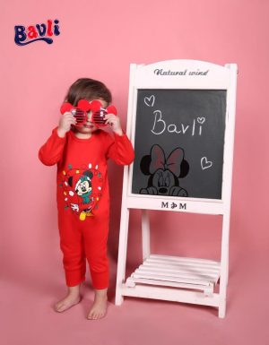 سرهمی قواره دار بی بی وان طرح میکی موس کریسمس