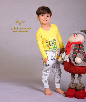 بادی و شلوار چیاکو طرح ماشین زرد