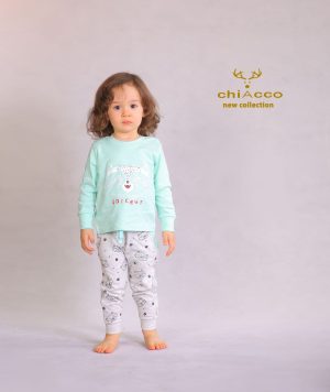 بلوز و شلوار چیاکو طرح راکون سبز