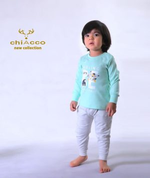بلوز و شلوار چیاکو طرح ببر و میمون سبز