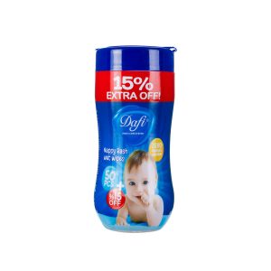 دستمال مرطوب استوانه ای کودک دافی مدل اکسترا بسته 50 عددی