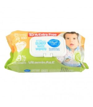 دستمال مرطوب کودک دافی مدل SENSETIVE بسته 100 عددی