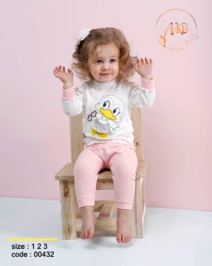 بلوز و شلوار آنسل طرح جوجه اردک 00432