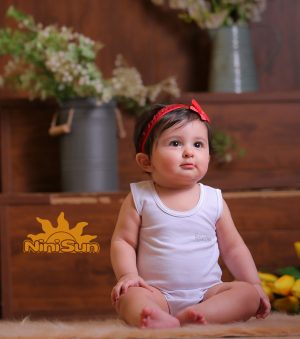 لباس تیکه ای مدل سفید نی نی سان
