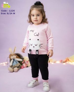 بلوز شلوار گلدوزی گربه my cat  1226 مهتا
