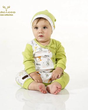 سرهمی کلاهدار چیاکو طرح حیوانات سبز
