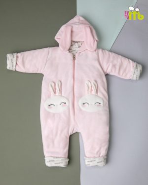 سرهمی مخمل  مهتا خرگوش گوش برجسته صورتی کد 1424