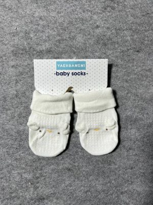 جوراب baby socks گوش دار سفید