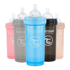 شیشه شیر ضدنفخ نوزادی 260 میل تویست شیک Twistshake