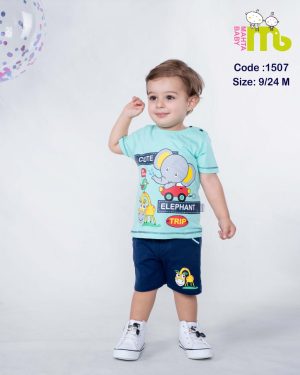 تیشرت شلوارک فیل وزرافه مهتا کد 1507