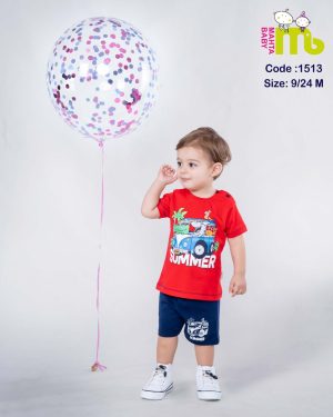 تیشرت و شلوارک مینی بوس حیوانات مهتا کد1513