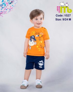 تیشرت شلوارک میمون و لنگر مهتا کد 1527
