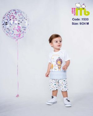 تیشرت شلوارک شیرو خورشید مهتا  کد 1533