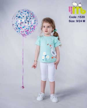 بلوز شلوارک اردک و کفشدوزک مهتا کد 1539