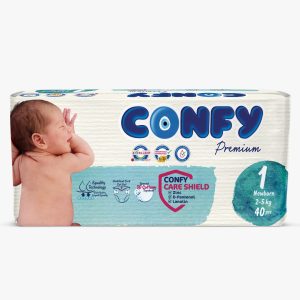 پوشک کانفی premium سایز ۱ بسته ۴۰ عددی