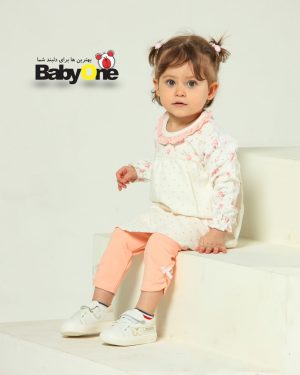 پیراهن شلوار چیندار 507-508 بی بی وان طرح شکوفه