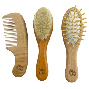 ست شانه و برس چوبی کودک Baby Crown