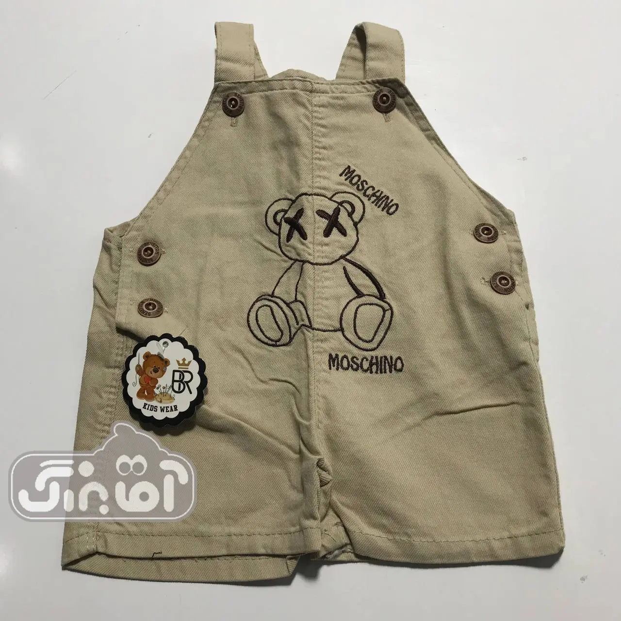 پیشبندی کتان کوتاه بهار کرم روشن