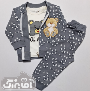 سه تیکه 574 نی نی ناز طرح خرس نشسته