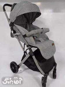 کالسکه مسافرتی ریچ کیدز rich kids مدل baby5 طوسی بدنه نقره ای