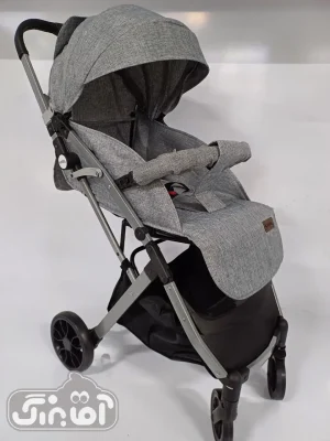 کالسکه مسافرتی ریچ کیدز rich kids مدل baby5 طوسی بدنه نقره ای