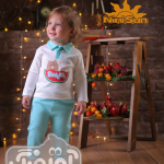 بلوز شلوار نی نی سان طرح 2 خرس و هندوانه