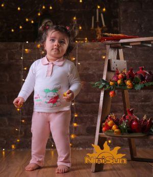 بلوز شلوار نی نی سان طرح خرگوش هندوانه ب دست