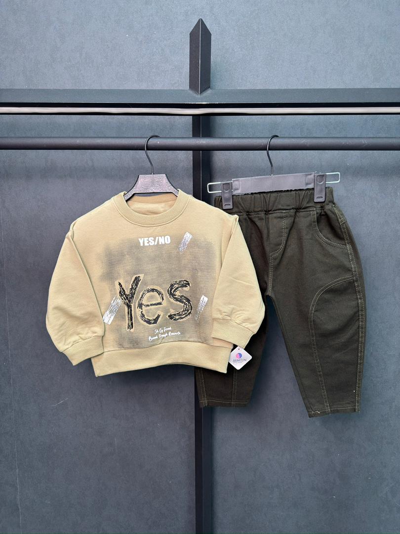 بلوز شلوار 1540 لی لی مون طرح YES