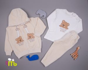 سه تیکه سوئیشرت مخمل مهتا کد 2169