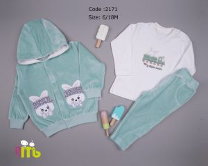 سه تیکه سوئیشرت گربه مهتا کد 2171