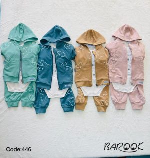 سه تیکه باروک طرح خرس کد446