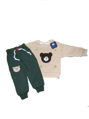 بلوز شلوار poko طرح تدی گلدوزی کد 9487