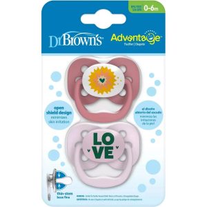 پستانک 0تا6 ماه دکتر براون کد 12001 طرح لاو