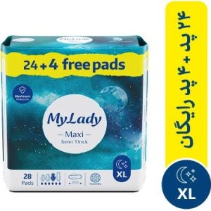 پد بهداشتی طرح مکسی 28 عددی (مشبک)XL