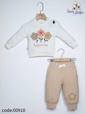 بلوز شلوار طرح 3 گل آی نور کد 910