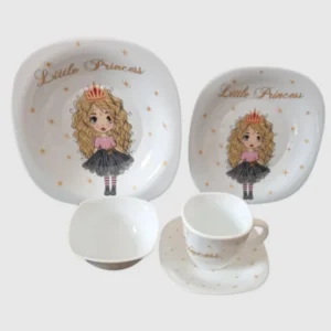 سرویس غذا خوری 5پارچه کودک پارس اوپال طرح پرنسس