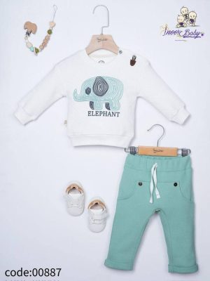 بلوز شلوار طرح فیل آی نور کد 887