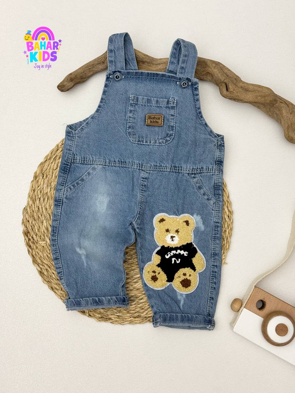 پیشبندی لی بهار طرح خرس تیکه دوزی کد 4452