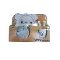 سرویس غذا خوری 5 پارچه کودک بامبو طرح فیل