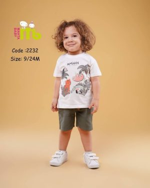 بلوز و شورت باغ وحش مهتا کد 2232