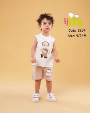 رکابی شورت خرس هدفون دار کد 2204