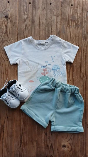 بلوز و شلوارک ام بی بی طرح اقیانوس